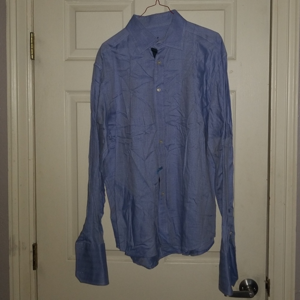 XL Robert Graham cufflink shirt